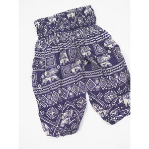 African Elephant Unisex Kid Haram Pants in Purple PP0004 020004 02