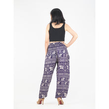 Load image into Gallery viewer, African Elephant 4 men/women harem pants in purple PP0004 020004 02