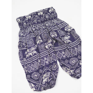 African Elephant Unisex Kid Haram Pants in Purple PP0004 020004 02