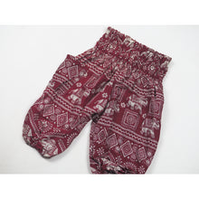 Load image into Gallery viewer, African Elephant Unisex Kid Harem Pants in Red PP0004 020004 03