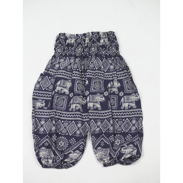 African Elephant Unisex Kid Haram Pants in Navy Blue PP0004 020004 04