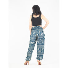 Load image into Gallery viewer, African Elephant 4 women harem pants in green PP0004 020004 05