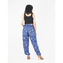 Load image into Gallery viewer, African Elephant 4 women harem pants in Bright Navy PP0004 020004 06