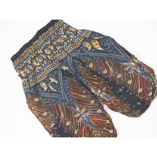 Load image into Gallery viewer, Peacock Unisex Kid Harem Pants in Black Gold PP0004 020007 04