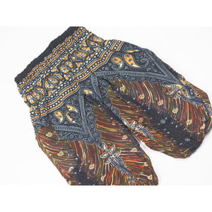 Peacock Unisex Kid Harem Pants in Black Gold PP0004 020007 04