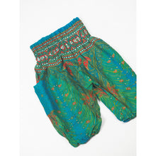 Load image into Gallery viewer, Peacock Unisex Kid Harem Pants in Bright Green PP0004 020008 04