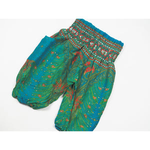 Peacock Unisex Kid Harem Pants in Bright Green PP0004 020008 04