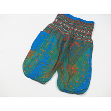 Load image into Gallery viewer, Peacock Unisex Kid Harem Pants in Blue PP0004 020008 06
