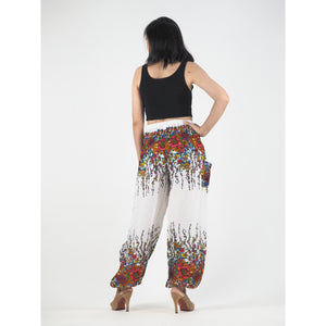 Floral Royal 10 women harem pants in White rose PP0004 020010 11