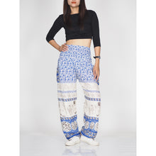 Load image into Gallery viewer, Cute elephant 11 men/women harem pants in Bright Navy PP0004 020011 01