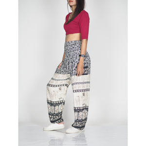 Cute elephant 11 women harem pants in Black PP0004 020011 02