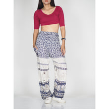 Load image into Gallery viewer, Cute elephant 11 women harem pants in Navy PP0004 020011 04