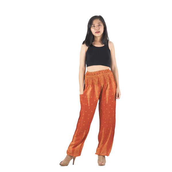 Peacock Feather Dream 15 women harem pants in Orange PP0004 020015 03