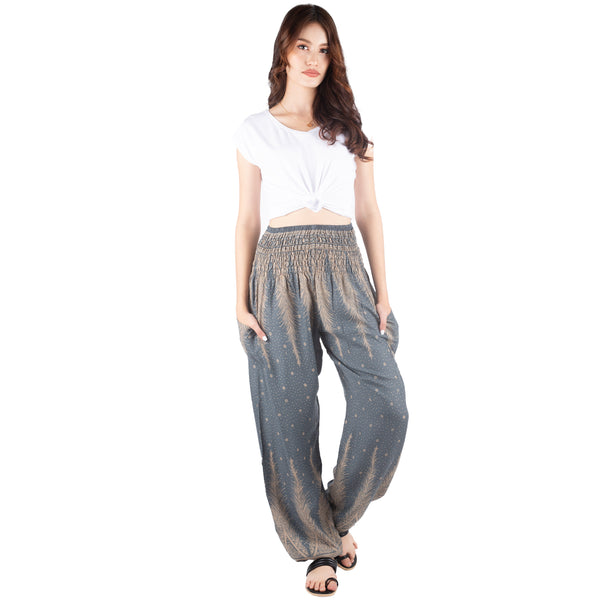 Peacock Feather Dream 15 women harem pants in Gray PP0004 020015 06