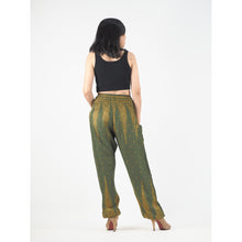 Load image into Gallery viewer, Peacock Feather Dream 15 women harem pants in Green PP0004 020015 10