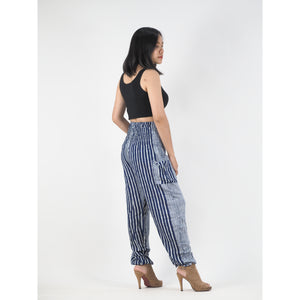 Zebra Stripe 41 women harem pants in Bright Navy PP0004 020041 02