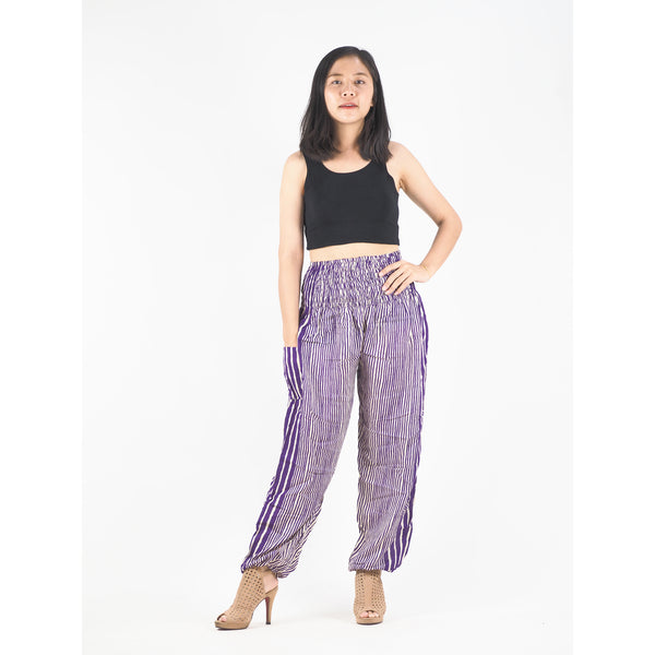 Zebra Stripe 41 women harem pants in Purple PP0004 020041 04