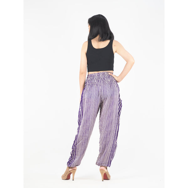 Zebra Stripe 41 women harem pants in Purple PP0004 020041 04