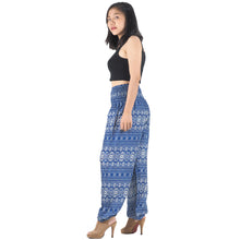 Load image into Gallery viewer, Hilltribe strip women&#39;s harem pants in Bright Blue PP0004 020049 02