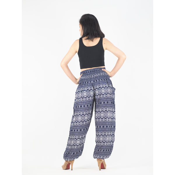 Hilltribe strip women's harem pants in Navy PP0004 020049 03