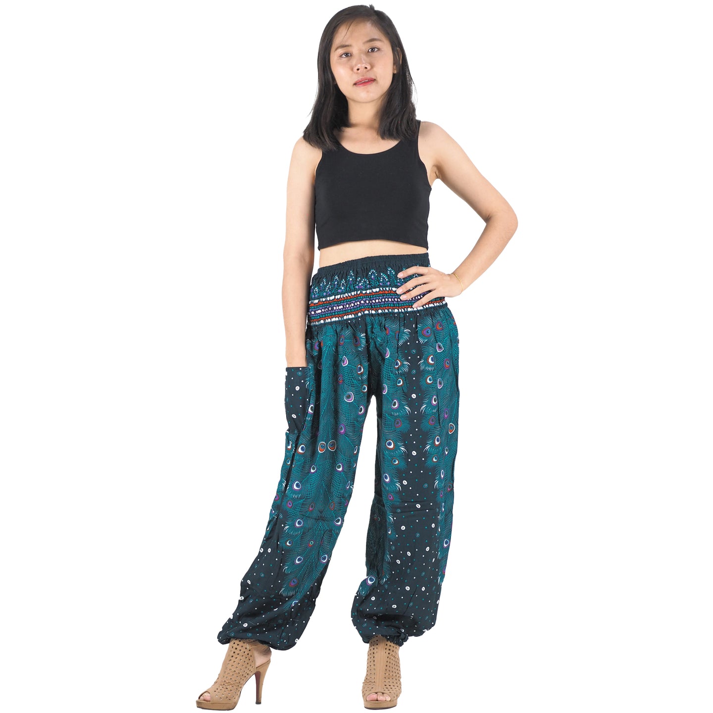 Peacock Heaven 58 women harem pants in Green PP0004 020058 05