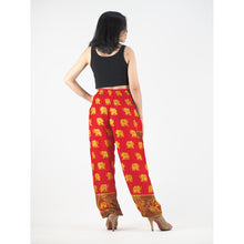 Load image into Gallery viewer, King elephant womens harem pants in red PP0004 020059 02