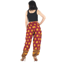 Load image into Gallery viewer, King elephant womens harem pants in Dark Red PP0004 020059 04