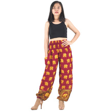 Load image into Gallery viewer, King elephant womens harem pants in Dark Red PP0004 020059 04