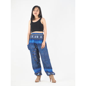 Tribal dashiki womens harem pants in Navy PP0004 020066 03