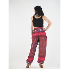 Load image into Gallery viewer, Tribal dashiki womens harem pants in red PP0004 020066 04