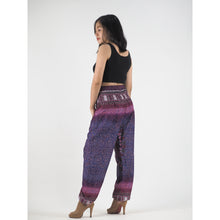 Load image into Gallery viewer, Tribal dashiki womens harem pants in Purple PP0004 020066 06