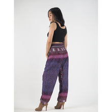Load image into Gallery viewer, Tribal dashiki womens harem pants in Purple PP0004 020066 06