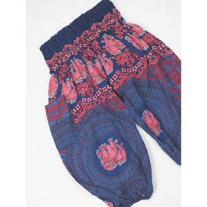 Mandala Elephant Unisex Kid Harem Pants in Purple PP0004 020071 01