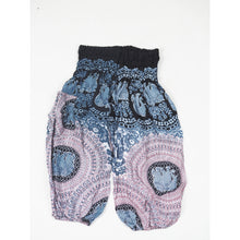 Load image into Gallery viewer, Mandala Elephant Unisex Kid Harem Pants in White PP0004 020071 03