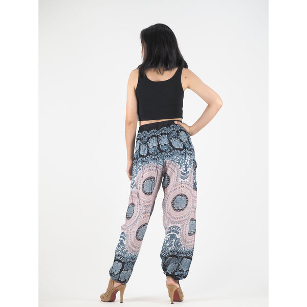 Mandala elephant 71 women harem pants in White PP0004 020071 03