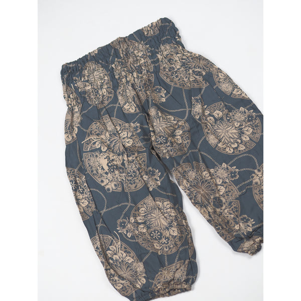 Floral Classic Unisex Kid Harem Pants in Gray PP0004 020098 06