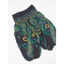Load image into Gallery viewer, Vibrant Vibes Unisex Kid Harem Pants in Green PP0004 020116 02