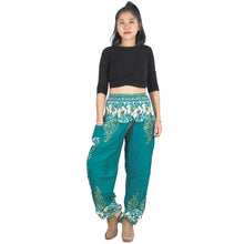 Load image into Gallery viewer, Flower chain 167 women harem pants in Green PP0004 020167 07