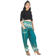 Load image into Gallery viewer, Flower chain 167 women harem pants in Green PP0004 020167 07