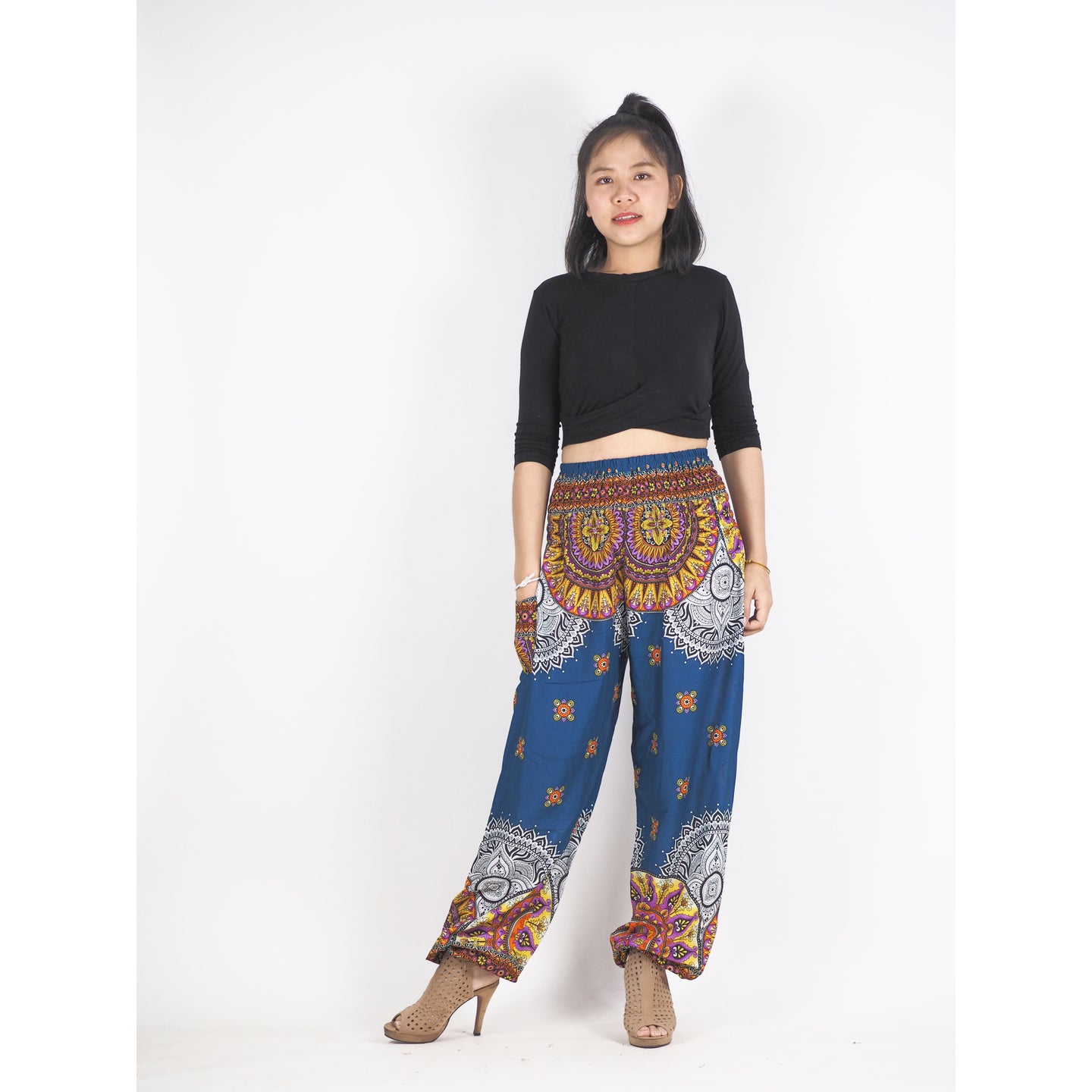 Mandala 169 women harem pants in Ocean blue PP0004 020169 02