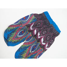 Load image into Gallery viewer, Abstract Feather Unisex Kid Harem Pants in Blue PP0004 020191 05