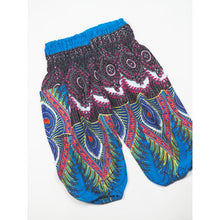 Load image into Gallery viewer, Abstract Feather Unisex Kid Harem Pants in Blue PP0004 020191 05