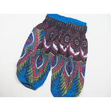 Load image into Gallery viewer, Abstract Feather Unisex Kid Harem Pants in Blue PP0004 020191 05