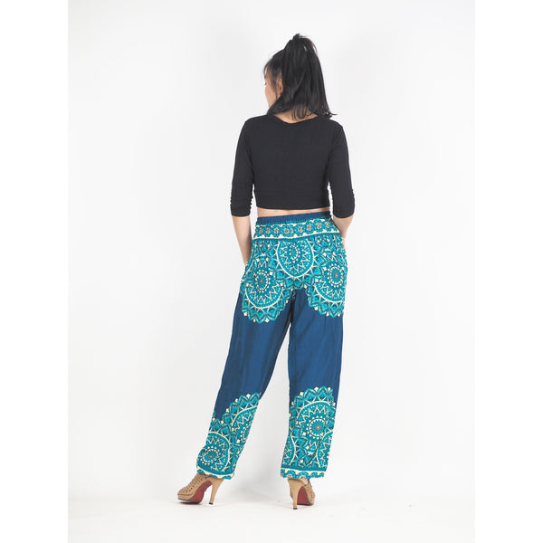 Stained Glass Mandala 214 women harem pants in Ocean Blue PP0004 020214 01
