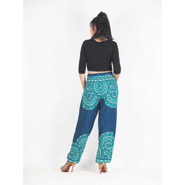 Stained Glass Mandala 214 women harem pants in Ocean Blue PP0004 020214 01