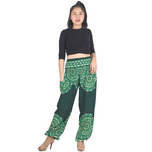 Stained Glass Mandala 214 women harem pants in Green PP0004 020214 06