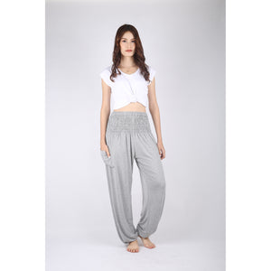 Solid Color Unisex Harem Pants Spandex in Gray PP0004 070000 05