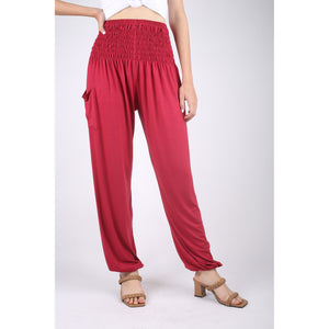 Solid Color Unisex Harem Pants Spandex in Bright Red PP0004 070000 12