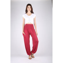 Load image into Gallery viewer, Solid Color Unisex Harem Pants Spandex in Bright Red PP0004 070000 12