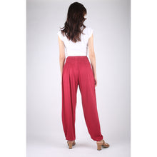 Load image into Gallery viewer, Solid Color Unisex Harem Pants Spandex in Bright Red PP0004 070000 12